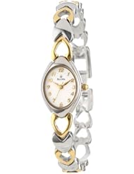 Bulova Womens 98V02 White Patterned Bracelet Watch