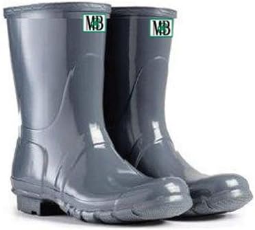 Moneysworth and Best Kid's Rubber Rain Welly Boots, 6, Grey