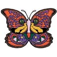 3.5" Orange Tiger Face Butterfly Animal Patch