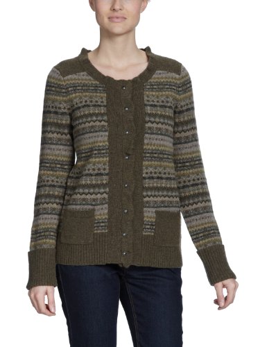 Eddie Bauer Damen Strickjacke, gestreift 24103682, Gr. 34/36 (S), Gr&uuml;n (oliv) Preisvergleich