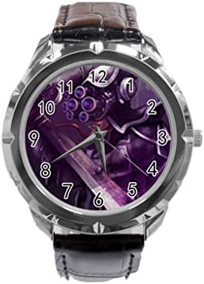 Kuaile Assassin Master Yi lol Personalized Unique Unisex Quartz Round Dial Case Clock PU Leather Band Wrist Watch