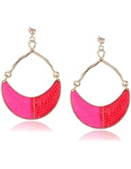 Ted Rossi "Resort" Python Half Moon Earrings