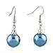 Deep Blue Ball Resin Earrings For Women title=