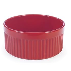 Chantal Ceramic 2-1 2 Quart Souffle Dish, Glossy Red by Chantal
