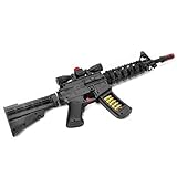 Machine Gun Toy Musical Flashing LED Lights with Laser (Black)