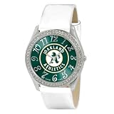 Game Time Women's MLB-GLI-OAK Glitz Classic Analog Oakland A's Watch