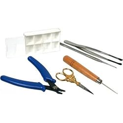 Bead Crimping Pliers Scissors Reamers Tweezers 6 Tools