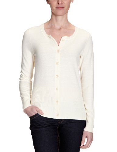 Eddie Bauer Damen Strickjacke, 21203722, Gr. 36/38 (S), Elfenbein (Stein) Preisvergleich