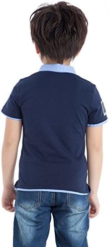 LYBD Big Boys Short Sleeve Polo Shirts Size Blue 8-9T