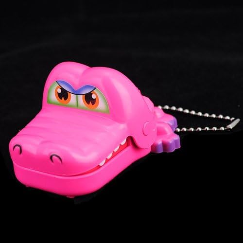 Funny Crocodile Croc Mouth Dentist Bite Finger Game Toy W/ Key Chain