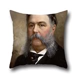 cushion cases of oil painting Ole Peter Hansen Balling - Chester A. Arthur 16 x 16 inches / 40 by 40 cm,best fit for kids girls,teens girls,bar,teens boys,festival both sides