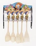 Buy FISH 3-D Large Wall Plaque & Utensils Set NEW