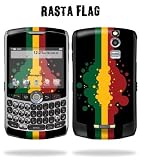 BLACKBERRY CURVE 8330 Cell Phone Protective Skin Decal Sticker - Rasta Flag