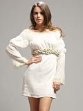 VaVa by Joy Han - Bella Off the Shoulder Dress Long Sleeves - Available in Black and White
