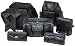 Diamond Plate 7pc Alligator Embossed Genuine Buffalo Leather Motorcycle Luggage