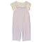 Infant Girls Classic Pooh Woven Stripe Overalls Set