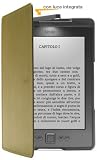 Custodia Amazon in pelle con luce per Kindle, colore: Verde (adatta solo per Kindle)