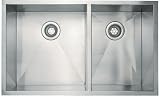Schon SC3320 Double Bowl Zero Radius Kitchen Sink, Stainless Steel