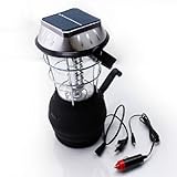 ElementDigital(TM) New Super Bright 3 Modes Hand Dynamo Crank Solar Powered 36 LED Camp Camping Lantern Lamp Light Portable Searchlight with Car Charger