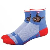DeFeet AirEator 2.5in Vote Democrat Cycling/Running Socks - AIRDEM (M)