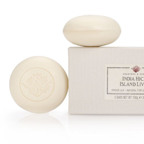 Crabtree & Evelyn India Hicks Island Living Spider Lily Triple Milled Soap 2 x 100g Preisvergleich