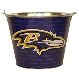 Baltimore Ravens Metal Beer Bucket (Holds 6+ Beers and Ice)