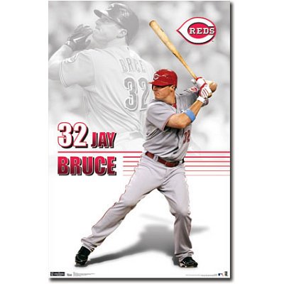 Cincinnati Reds Jay Bruce Sports Poster Print - 22x34 Poster Print, 22x34