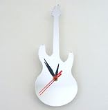 Electric Guitar Clock Mirror (Dean Style) 30cm x 14cm (12 inches - longest measurement)