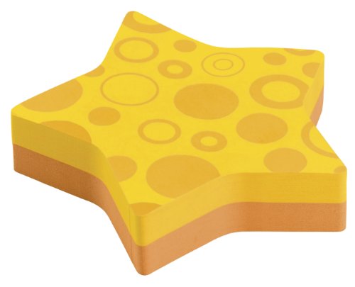 Post-it® Notes, Super Sticky Pad, 2.9 x 2.8 Inch, Star Die-cut Shape, Yellow and Orange, Two Pads (7350-STR)