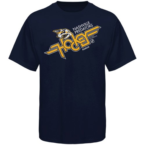 Reebok Nashville Predators Youth Vanguard T-Shirt - Navy Blue (Small)