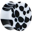 18mm White And Black Animal Print Saddle Plug
