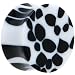 18mm White And Black Animal Print Saddle Plug