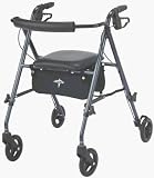Medline Ultralight Rollator, Smokey Blue