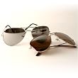 Gold & Silver Mirror Lens Aviator 2-pack with Microfiber Cases - 958