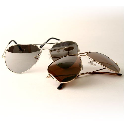 Gold & Silver Mirror Aviator 2-PK 
