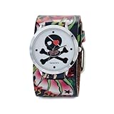 Nemesis Women's 303-821r Punk Rock Red Rose Skull Leather Band Watch Nemesis Women's 303-821r Punk Rock Red Rose Skull Leather Band Watch