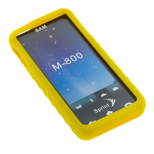 Durable Flexible Soft Yellow Silicone Skin Case for Sprint Samsung SPH-M800 Instinct Cell Phone