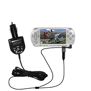FM Transmitter with integrated Car Charger for the Sony PSP-2001 Playstation Portable - uses... by Gomadic