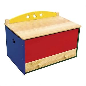 Kid's Toy Box with Moon and Star Design in Multi Finish