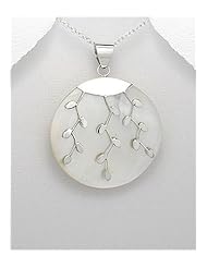 Shell Pendant Necklace In 92.5 Sterling Silver