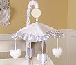 Shabby Chic Lavender and Sage Musical Baby Crib Mobile by JoJo Designs