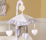 Lavender and Sage Shabby Chic Musical Baby Crib Mobile by JoJo Designs