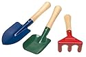 Kid's Size 3 Piece Gardening Hand Tool SET Gardener Pretend Toy Kit