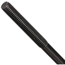 Partially Threaded Stud, Alloy Steel, Black Oxide Finish, Inch, Right Hand, Made In US
