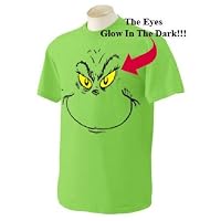 Grinch Face Tshirt w/ glow-in-the-dark eyes