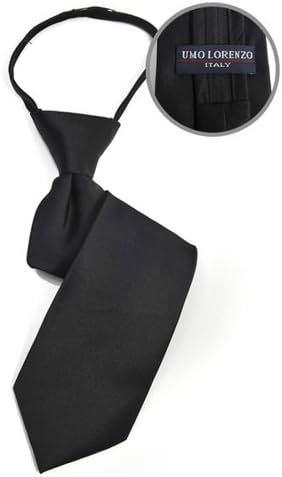 Boy's Solid Color Poly Zipper Tie