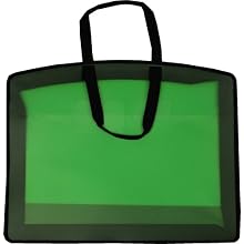 Filexec Carry All Bag, In-Side Pocket, Business Card Slot, Zippered Closure, Green (34975)