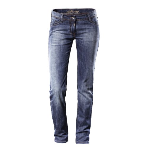 Timezone Damen Jeanshose/ Lang Slim Fit, 16-5301 Sill, Gr. 26/32, Blau (3244 blues wash) Preisvergleich