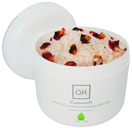 Luxscenti Ultimate Luxury Pink Himalayan Bath Salts with Rose & Jasmine, 1lbs