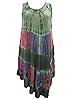 Fern Green Tie Dye Tank Dress Caftan Mid Length Dresses